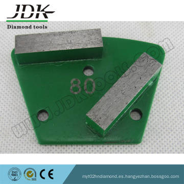 2 Rectángulo Diamante Segmentar Trapezoid Grinding Shoes